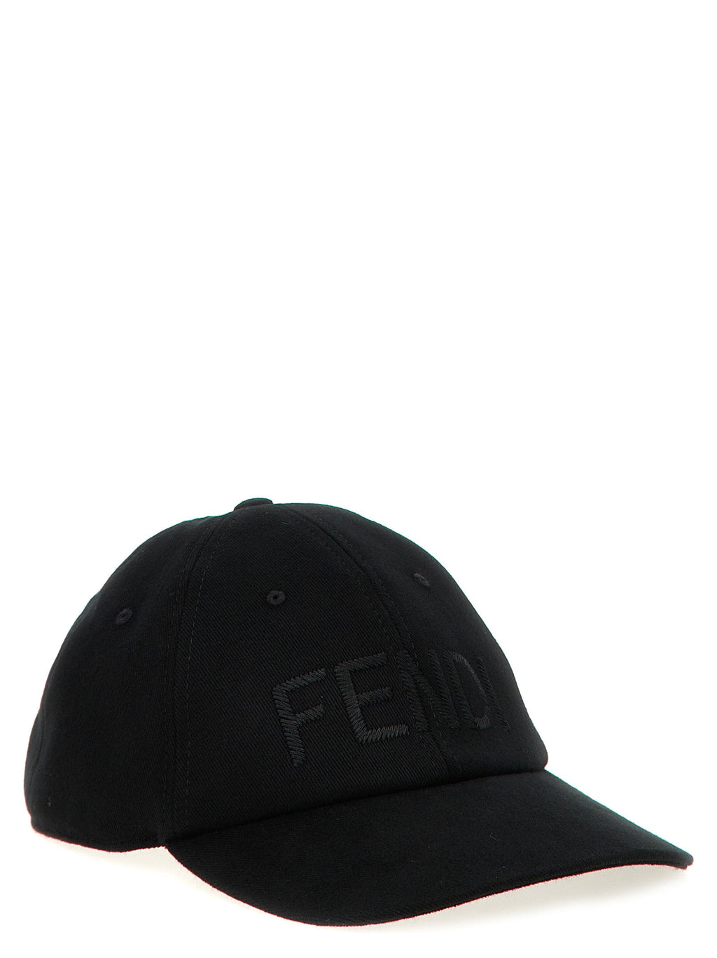 Fendi Black Cotton Baseball Cap