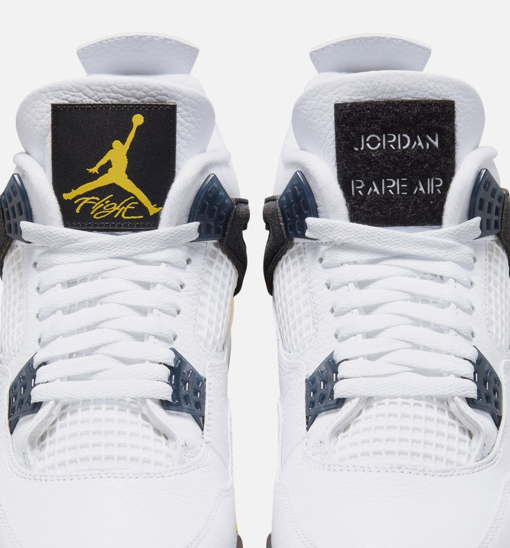 Air Jordan 4 Retro Rare Air Tour Yellow Men's – White/Dark Blue Grey/Black/Tour Yellow