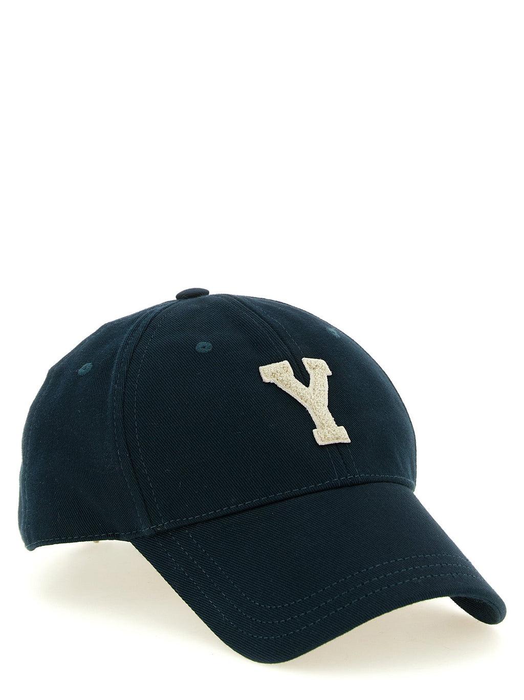Saint Laurent Bicolor Cotton Baseball Cap