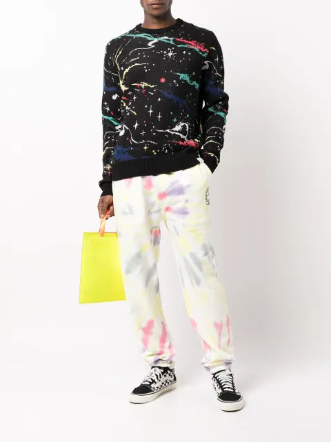Billionaire Boys Club paint splatter-print crew neck jumper