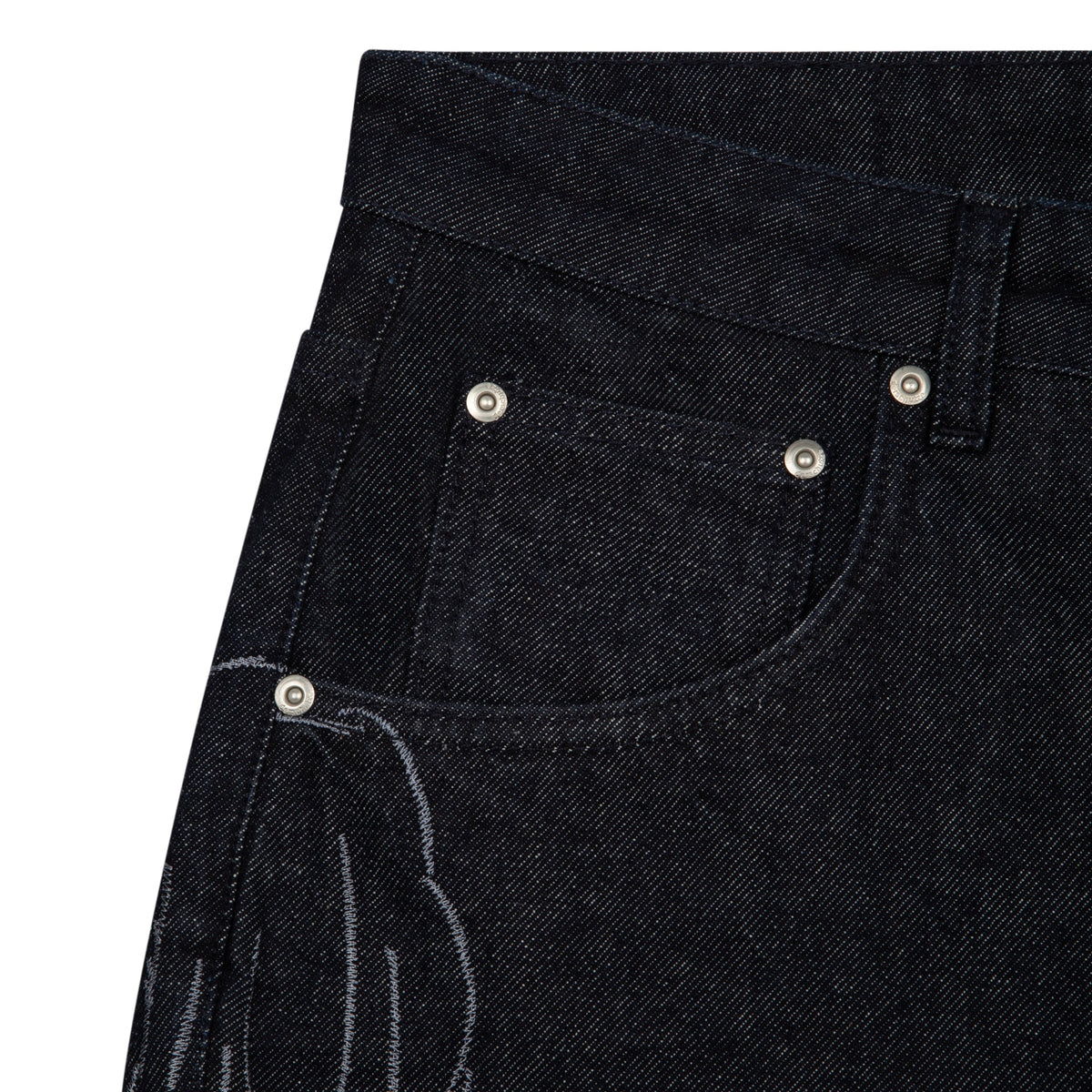 "hellboy" indigo raw bootcut Denim