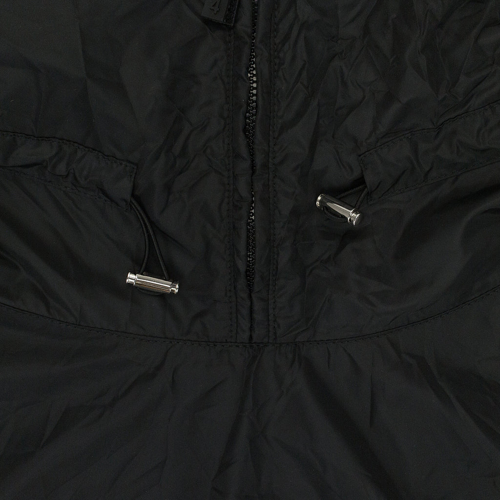 BLACK ANORAK LONG RAINCOAT