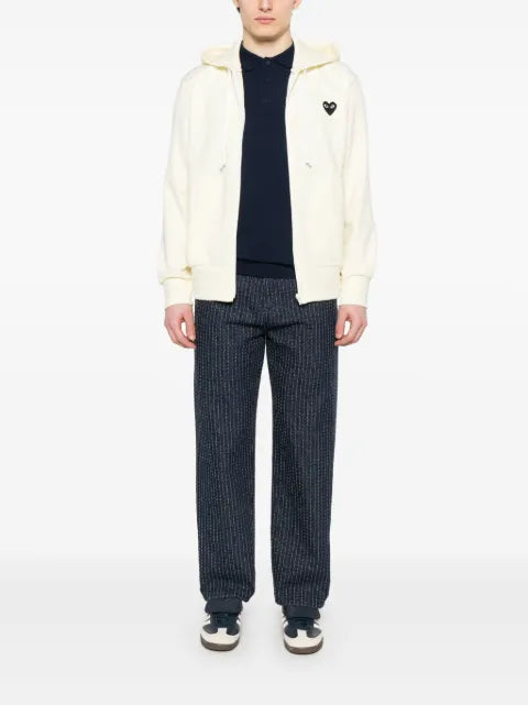 Comme Des Garçons Play large heart-print zip-up hoodie
