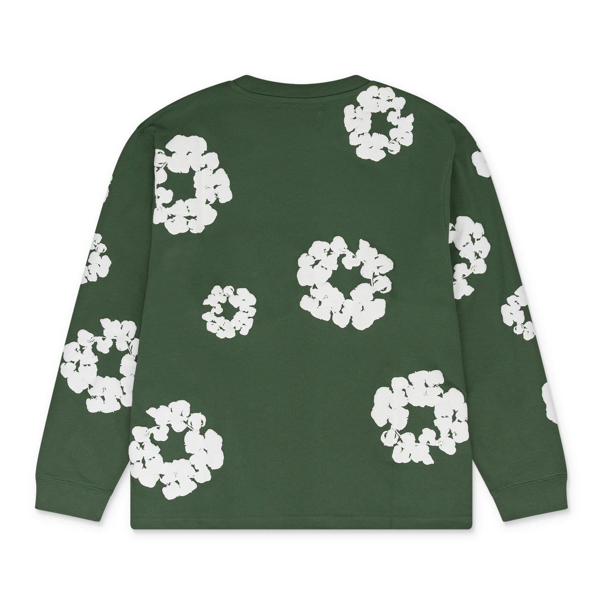 Green Cotton Wreath LS T-shirt