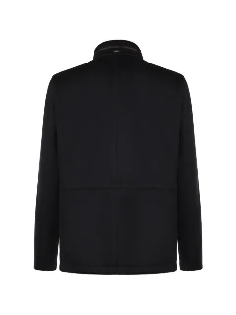 Herno funnel-neck flap-pocket jacket
