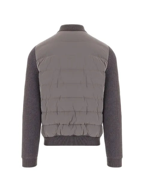 Moorer quilted-knit hybrid jacket