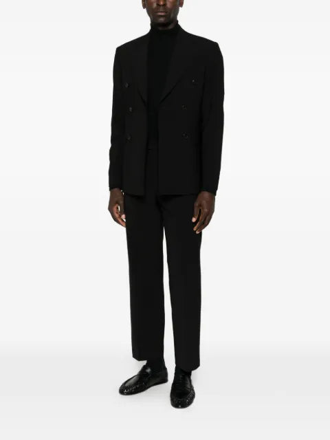 AMARANTO  double-breasted peak-lapel blazer