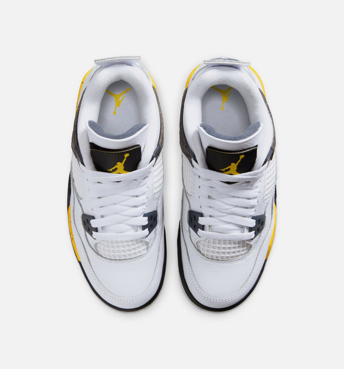 Air Jordan 4 Retro Rare Air Tour Yellow – Grade School Lifestyle Shoe in White/Dark Blue Grey/Black/Tour Yellow