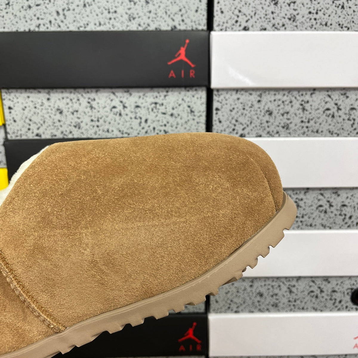 UGG Scufette Slip-On Mule – Suede Open-Back Slipper with Shearling Lining & Tan Lug Sole in Chestnut