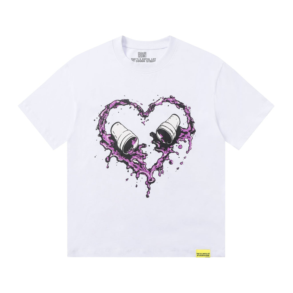 THAT'S A AWFUL LOT OF COUGH SYRUP Purple Front and Back Graphic T-Shirt