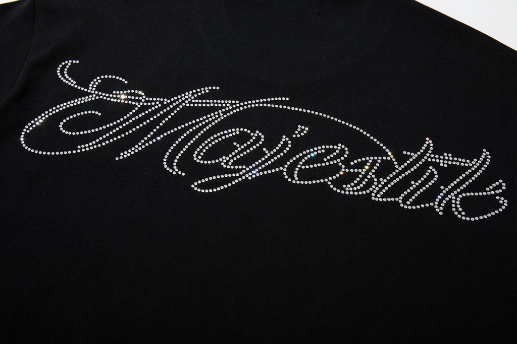 MAJESTIK Alien Rhinestone Graphic T-Shirt