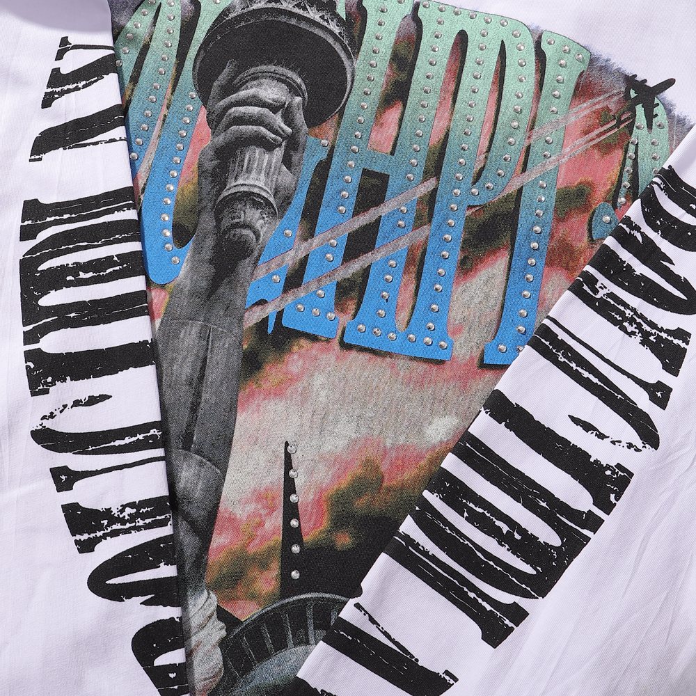 Rough Play Statue of Liberty Graphic Long-Sleeve T-Shirt