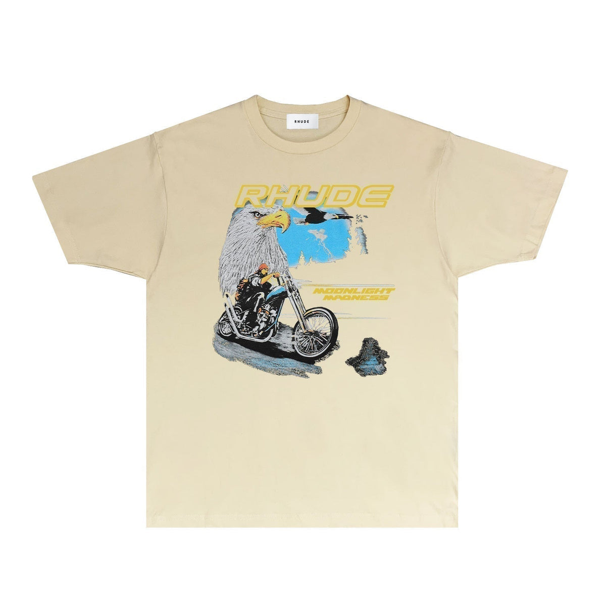 Rhude T-shirts Printed Trendy Pure Cotton