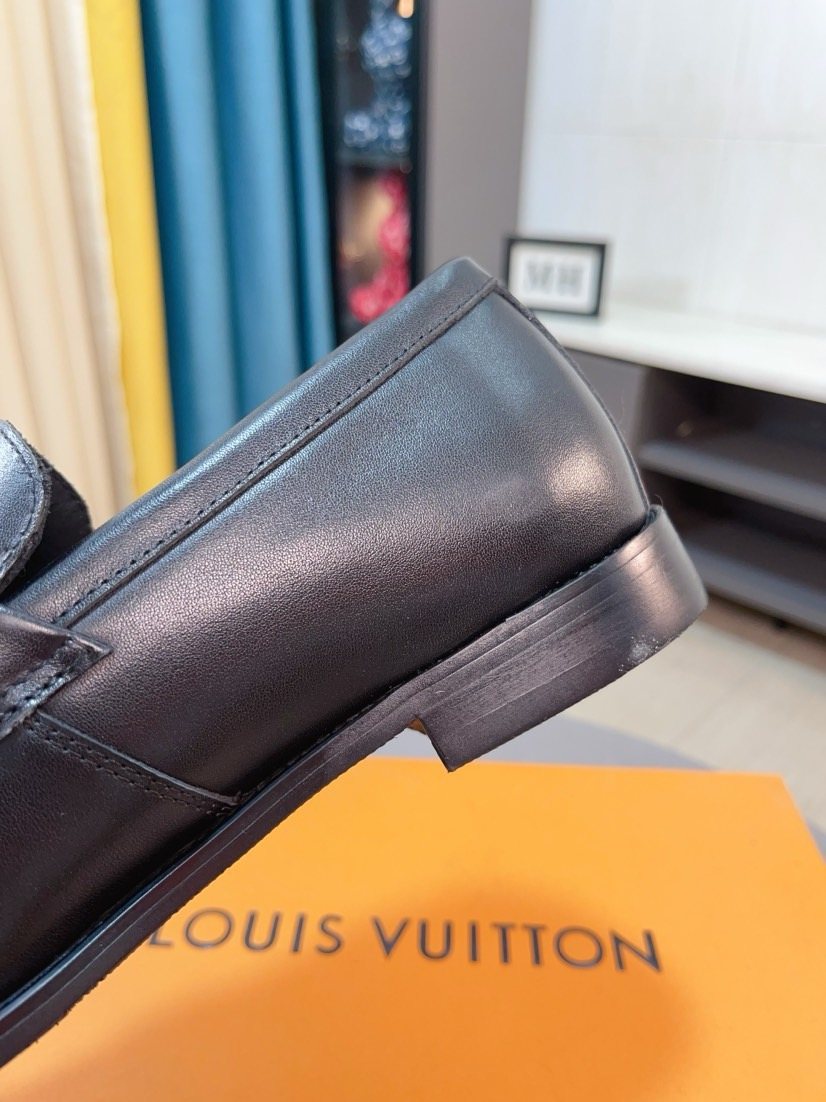 Louis Vuitton Dark Brown Buckle Loafers