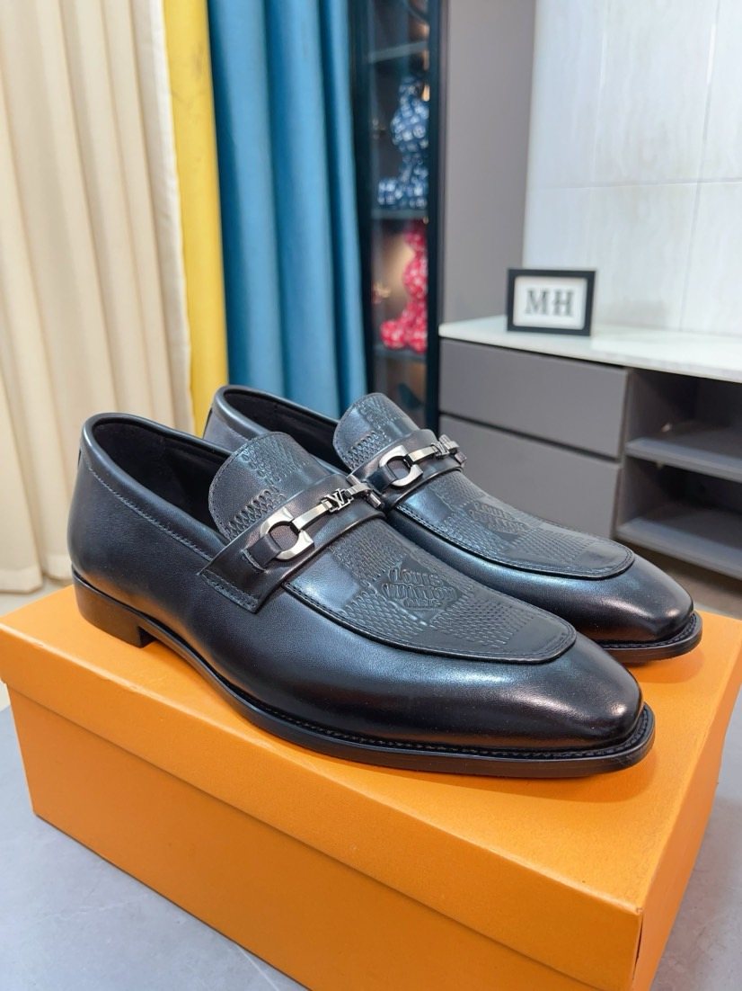 Louis Vuitton Dark Brown Buckle Loafers