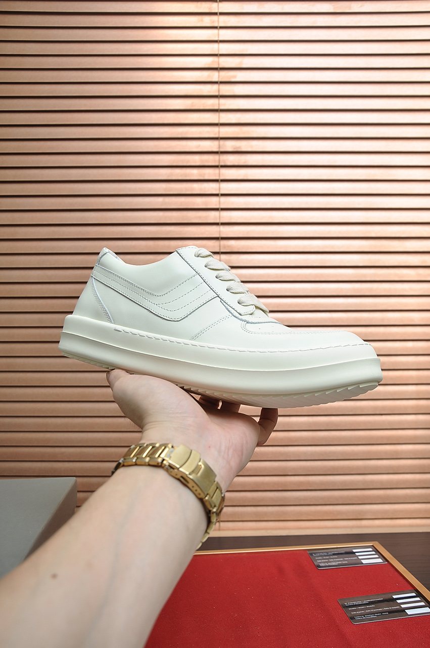 Rick Owens Paneled Platform Low-Top Sneakers