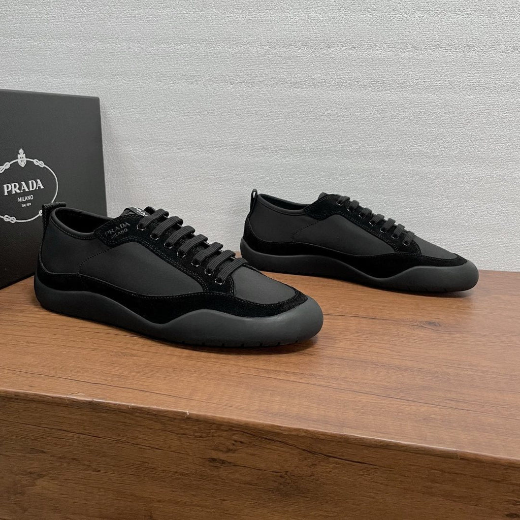 Prada Men's Speedrock Nylon and Suede Sneakers