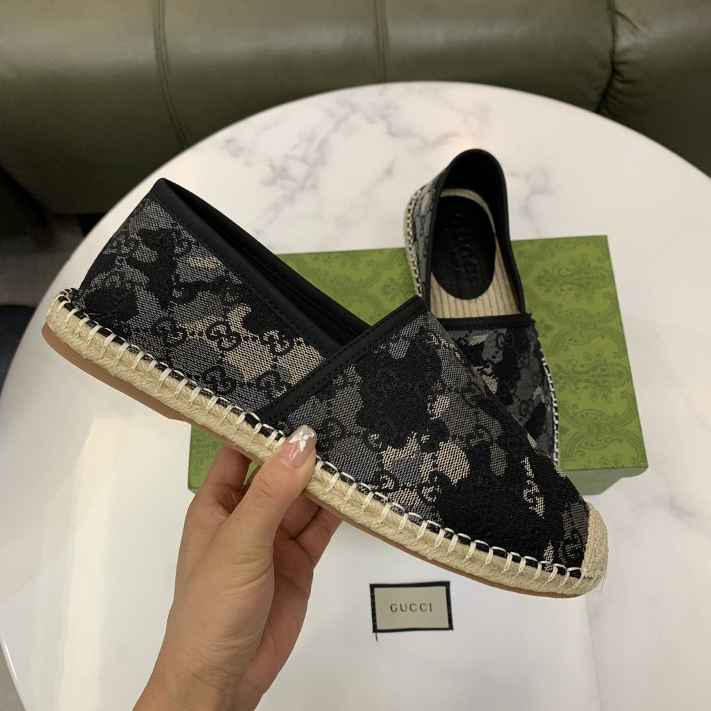 Gucci Men's Monogram Espadrille Loafers